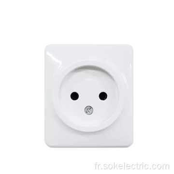 1gang 2Round Pin Outlet sans obturateur monté en surface